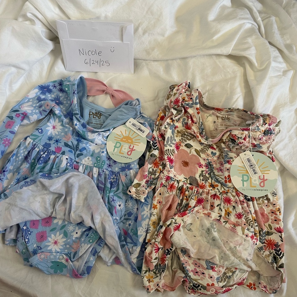 Little Sleepies 12-18M NWT Dress w/ bodysuit bundle